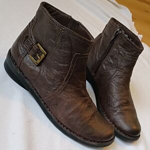 Clark's Deep Brown Leather Ankle Boot